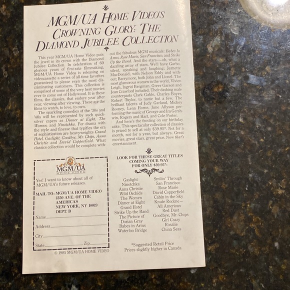 Gone With The Wind MGM/UA Home Video 2 Tape HI-FI VHS Deluxe Edition Box Set '85 - Picture 6 of 6